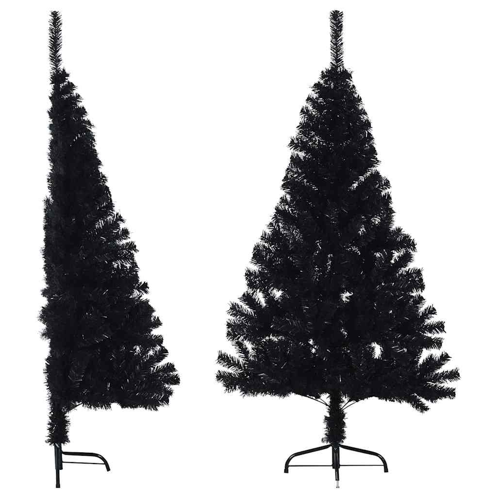 Vidaxl kunstkerstboom avec noire en pvc standard 120 cm noire
