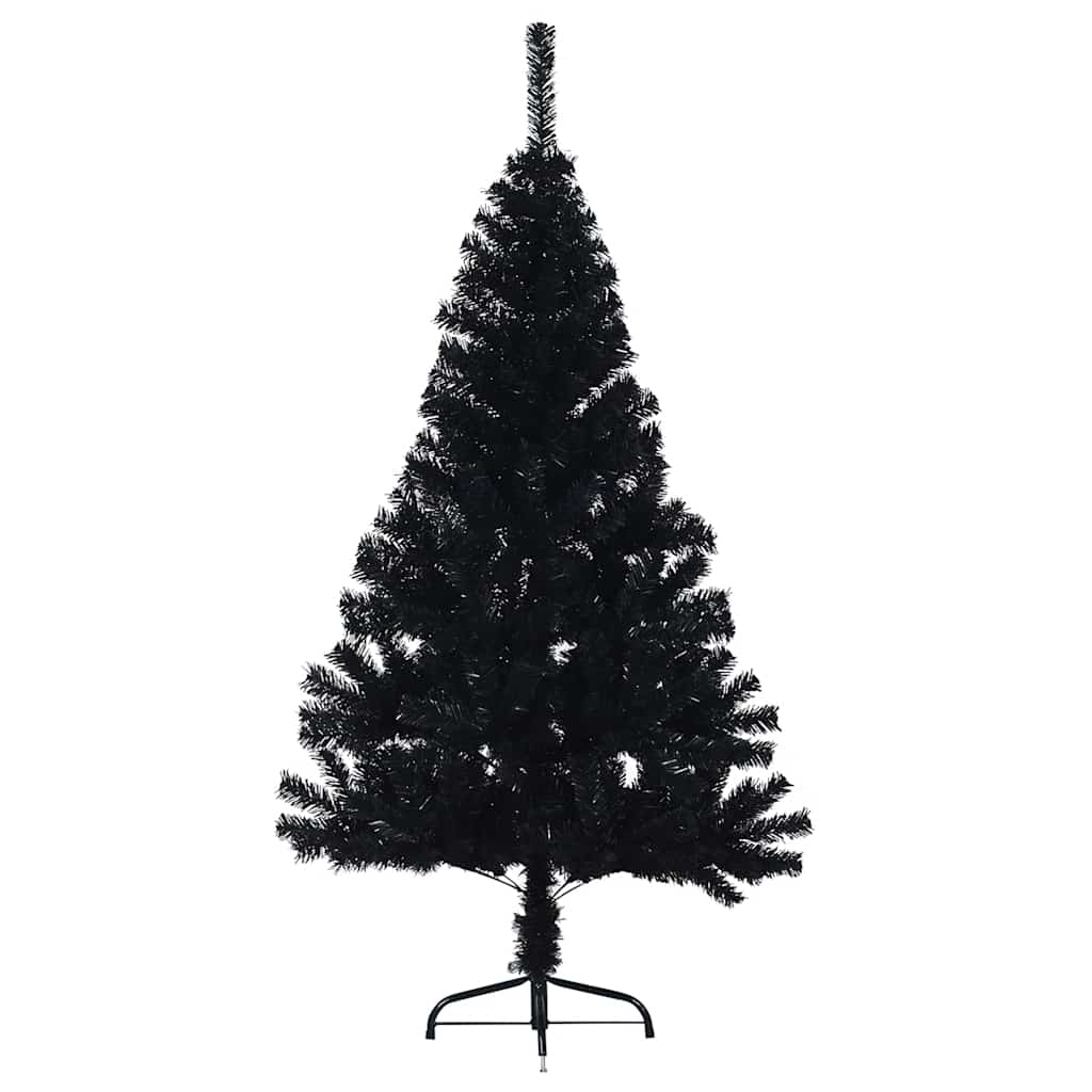 Vidaxl kunstkerstboom avec noire en pvc standard 120 cm noire