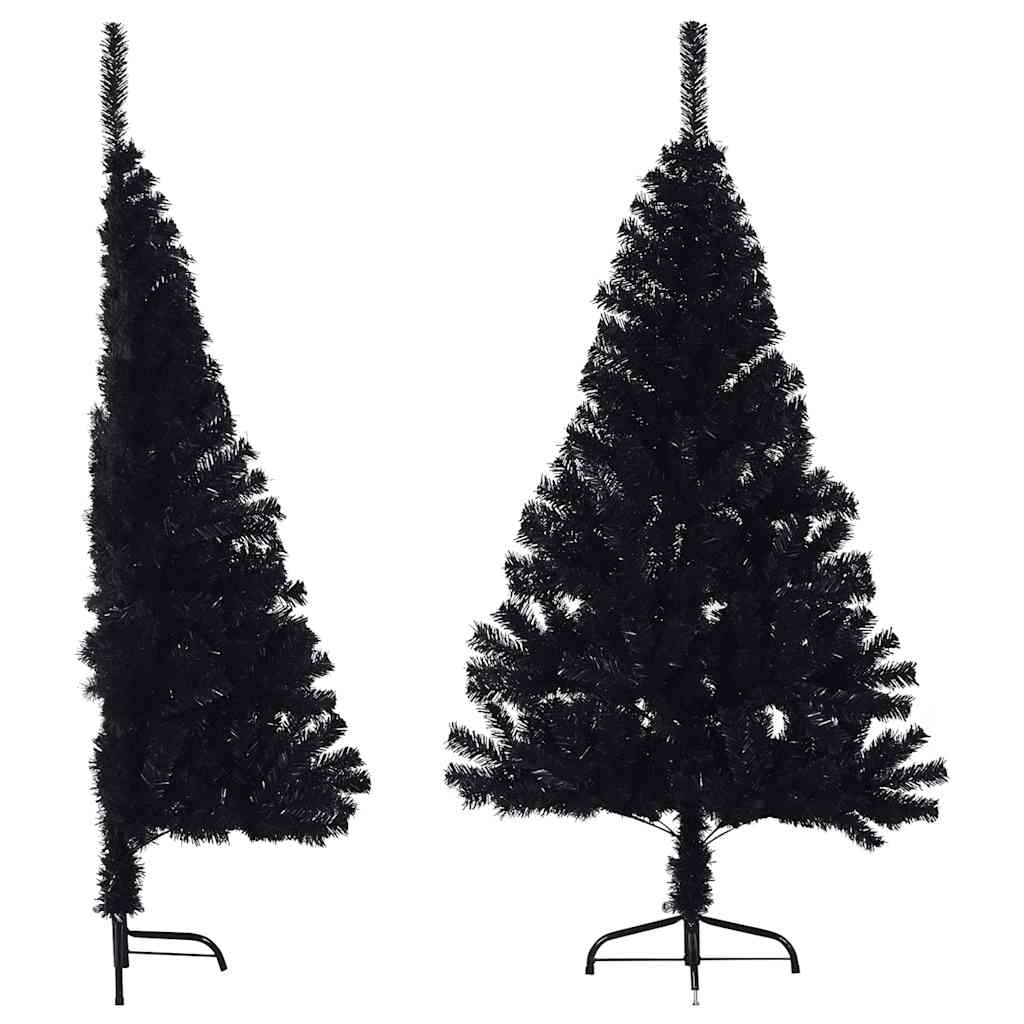 Vidaxl Kunstkerstboom avec un demi-150 cm en PVC noir standard