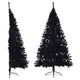 Vidaxl kunstkerstboom avec un demi-180 cm en PVC noir