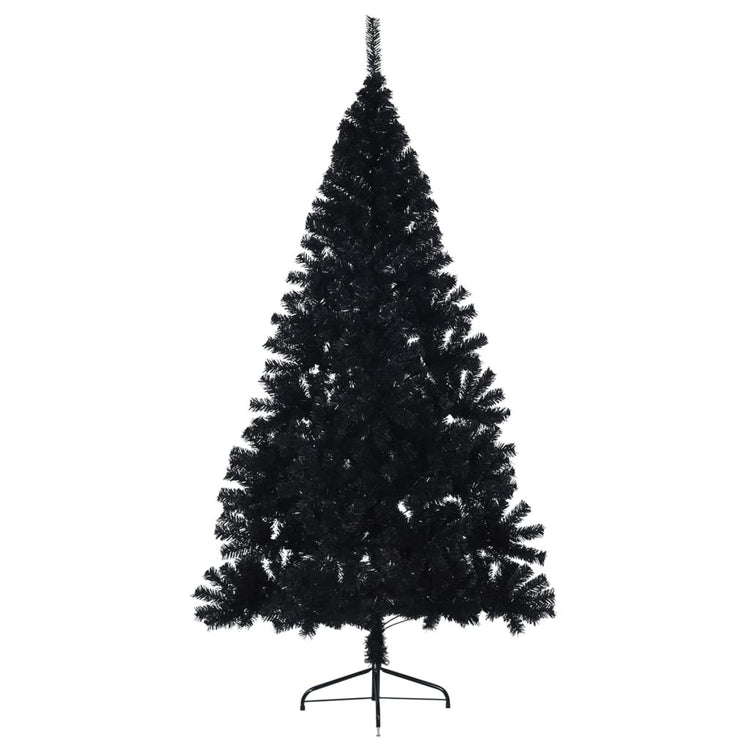 Vidaxl kunstkerstboom avec un demi-240 cm en PVC noir standard
