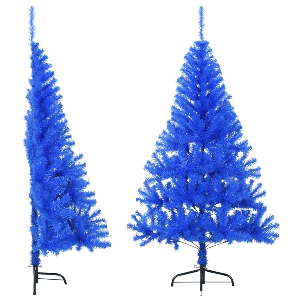 Vidaxl kunstkerstboom avec un demi-150 cm en PVC bleu standard