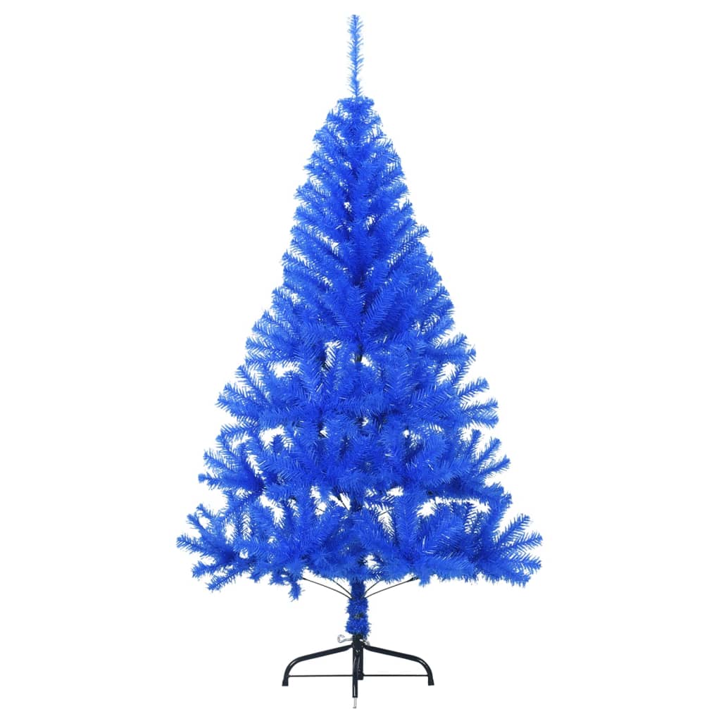 Vidaxl kunstkerstboom avec un demi-150 cm en PVC bleu standard