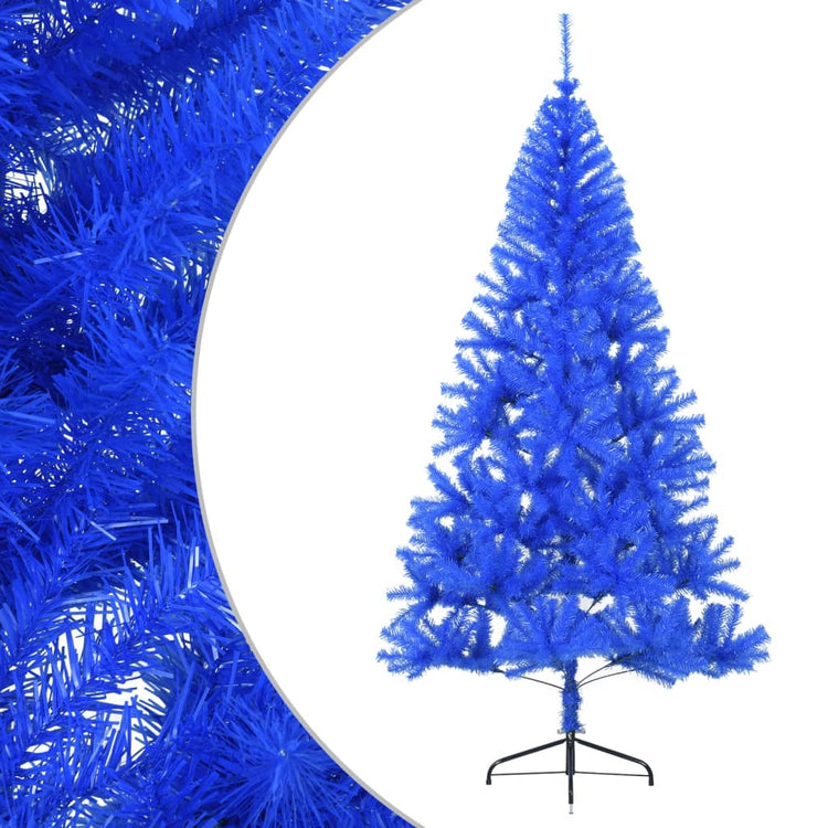 Vidaxl kunstkerstboom avec un demi-180 cm en PVC bleu standard
