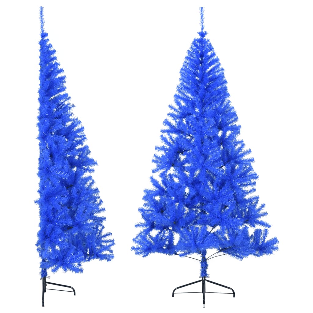 Vidaxl kunstkerstboom avec un demi-210 cm en PVC bleu standard