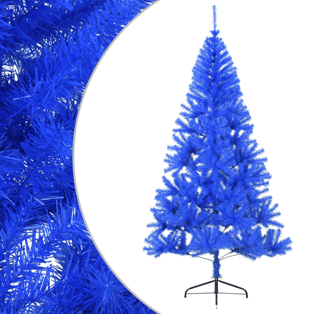 Vidaxl kunstkerstboom avec un demi-210 cm en PVC bleu standard