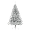 Vidaxl kunstkerstboom moitié avec un capuchon standard de 150 cm en argent coloré