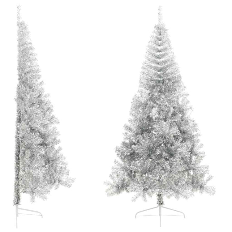 Vidaxl kunstkerstboom moitié avec de couleur argentée pour animaux de compagnie standard de 240 cm