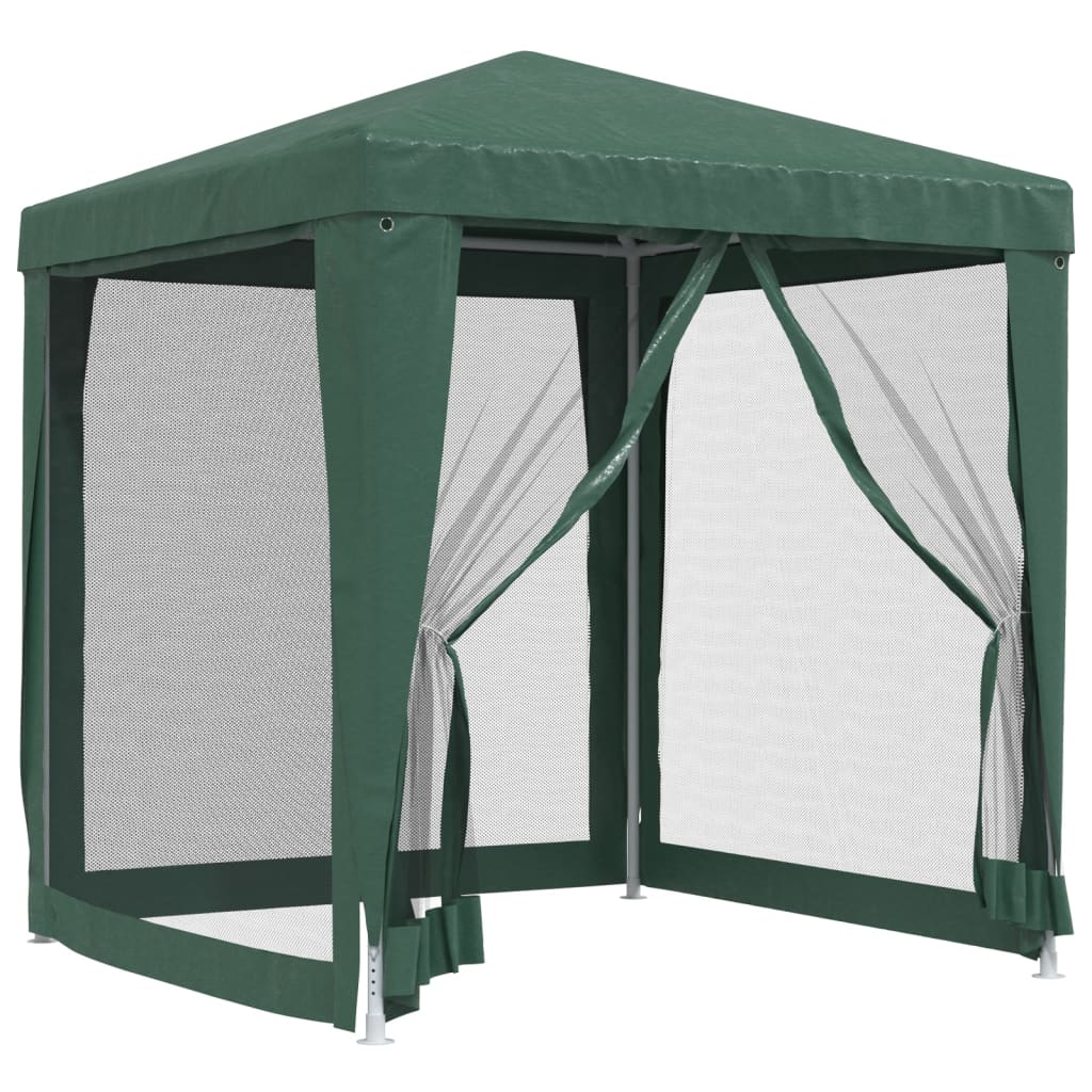 Tente de fête Vidaxl avec 4 murs latéraux en mailles 2x2 m vert HDPE