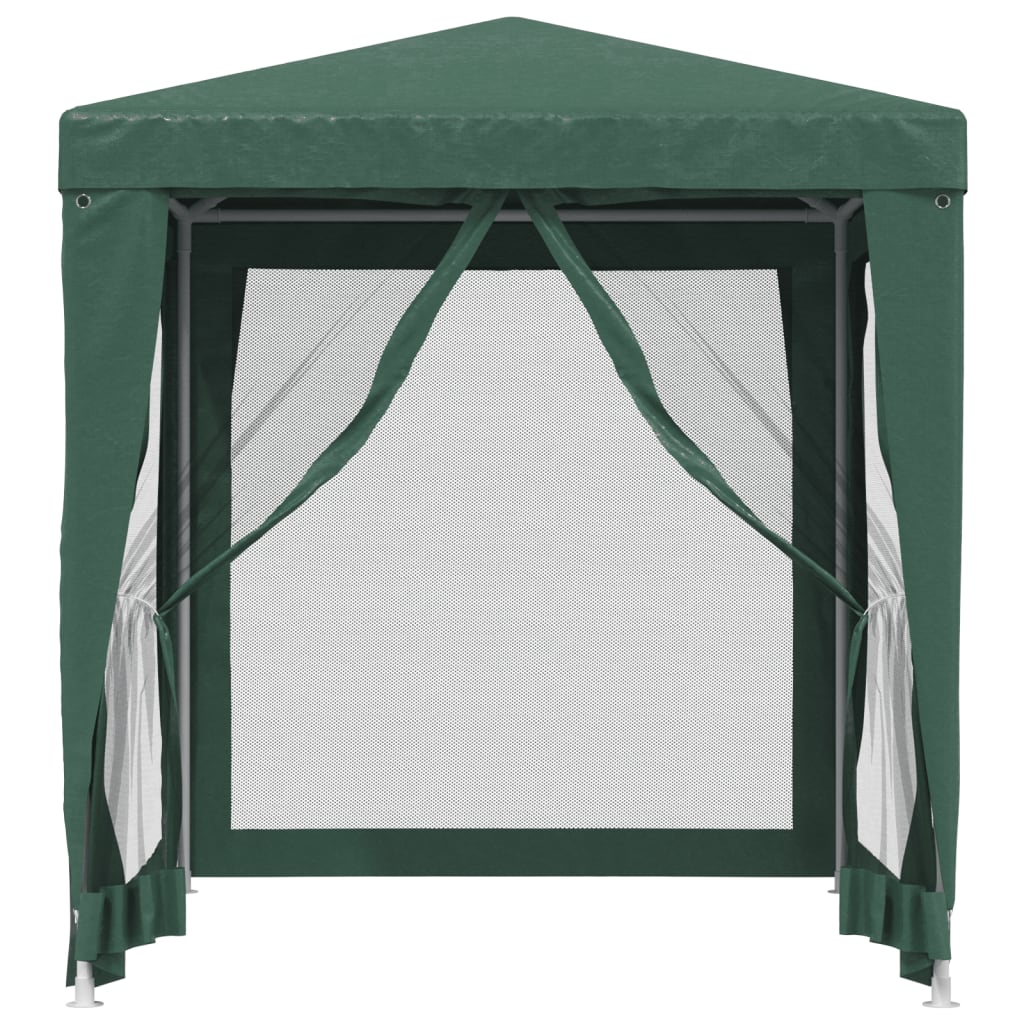 Tente de fête Vidaxl avec 4 murs latéraux en mailles 2x2 m vert HDPE
