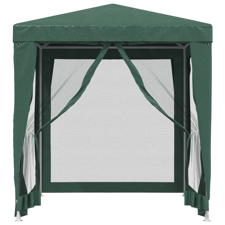 Tente de fête Vidaxl avec 4 murs latéraux en mailles 2x2 m vert HDPE