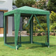 Tente de fête Vidaxl avec 4 murs latéraux en mailles 2x2 m vert HDPE