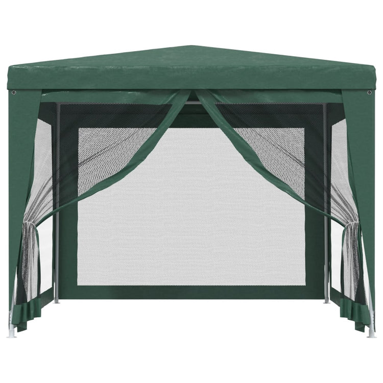 Tente de fête Vidaxl avec 4 murs latéraux en maille 3x3 m vert HDPE