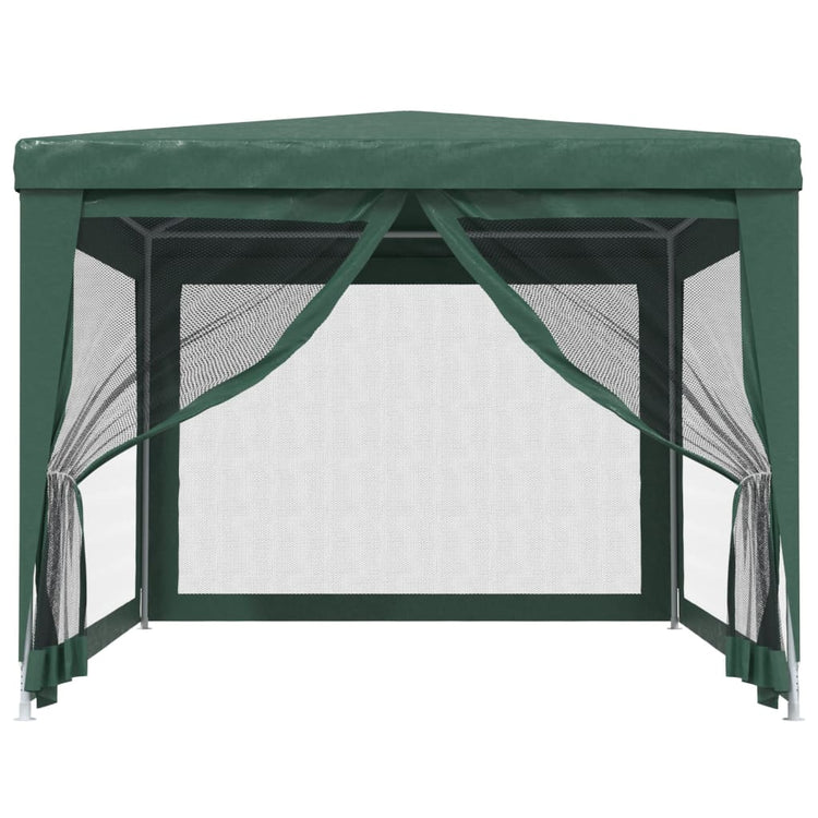Tente de fête Vidaxl avec 4 murs latéraux en mailles 3x4 m en vert HDPE