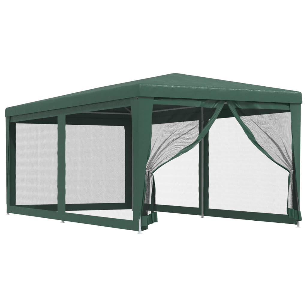 Tente de fête Vidaxl avec 6 murs latéraux de 6 maille 3x6 m vert HDPE