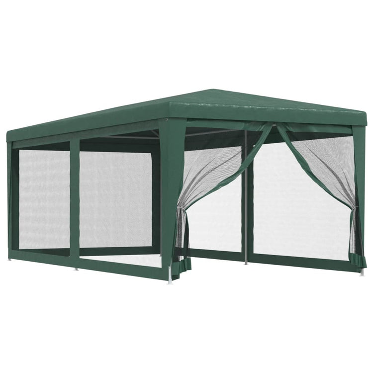 Tente de fête Vidaxl avec 6 murs latéraux de 6 maille 3x6 m vert HDPE