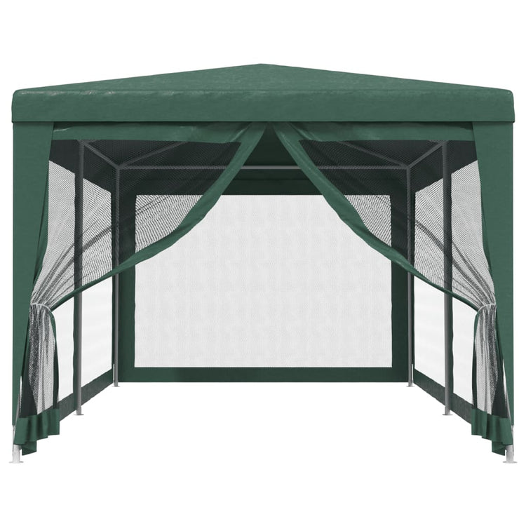 Tente de fête Vidaxl avec 6 murs latéraux de 6 maille 3x6 m vert HDPE