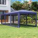 Tente de fête Vidaxl avec 8 murs latéraux en mailles 3x9 m en bleu HDPE