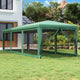 Tente de fête Vidaxl avec 8 murs latéraux en mailles 3x9 m en vert HDPE