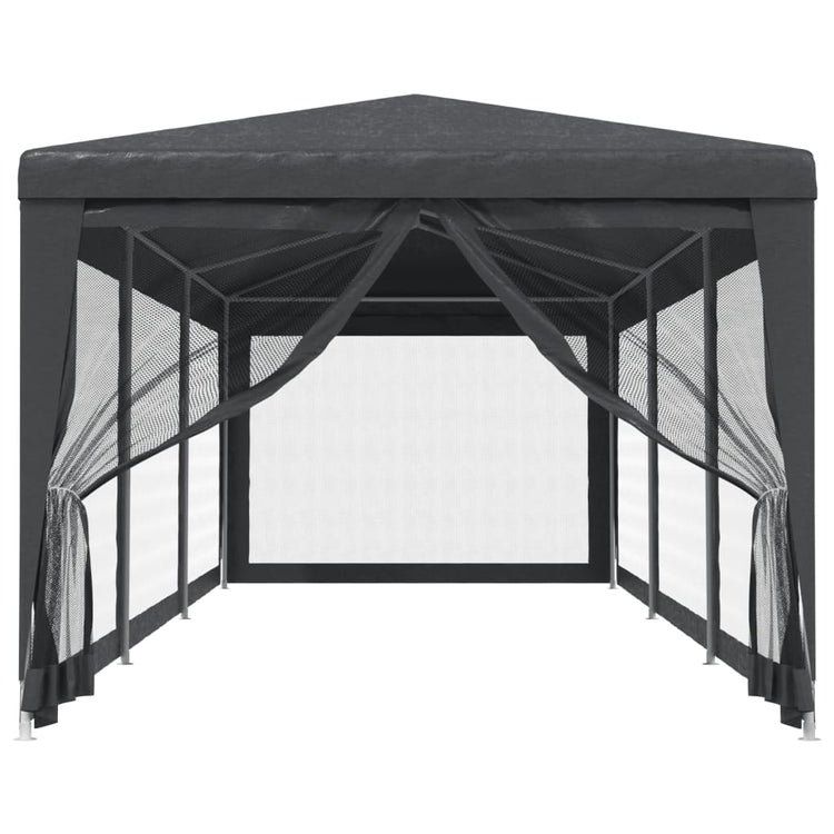 Tente de fête Vidaxl avec 8 murs latéraux en mailles 3x9 m anthracite HDPE -Colored