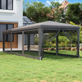 Tente de fête Vidaxl avec 8 murs latéraux en mailles 3x9 m anthracite HDPE -Colored - afbeelding 1
