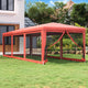Tente de fête Vidaxl avec 8 murs latéraux en mailles 3x9 m HDPE rouge