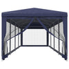 Tente de fête Vidaxl avec des murs latéraux de 10 mailles 3x12 m en bleu HDPE