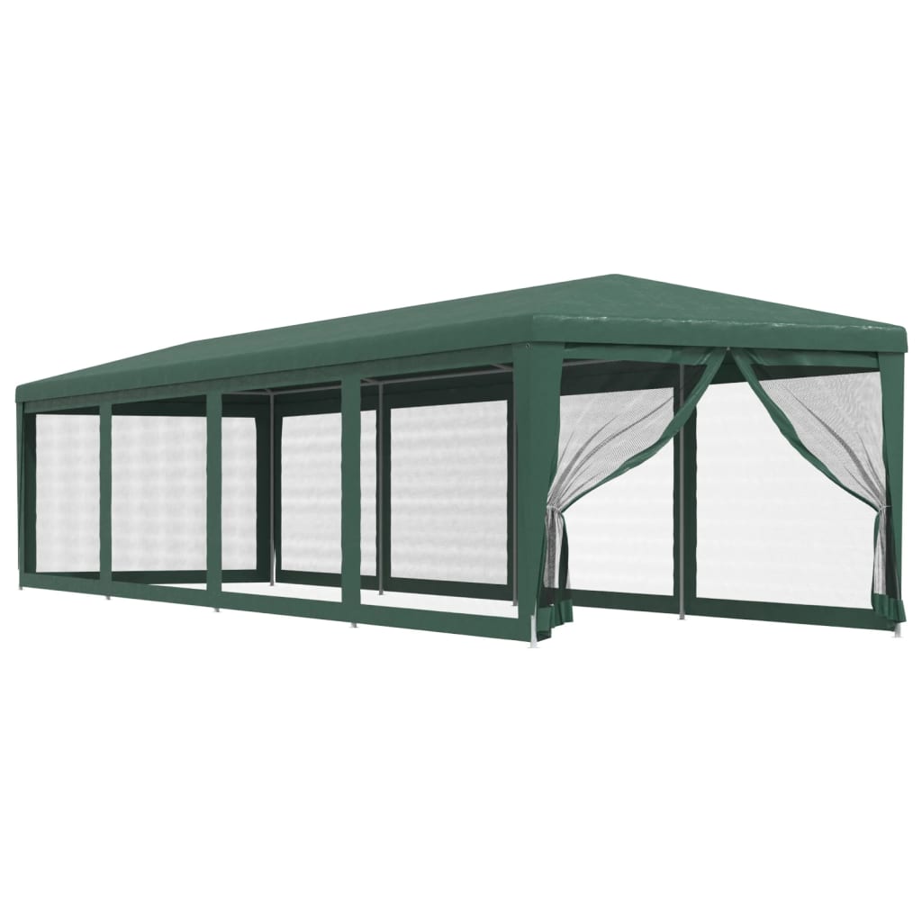 Tente de fête Vidaxl avec des parois latérales de 10 maille 3x12 m vert HDPE