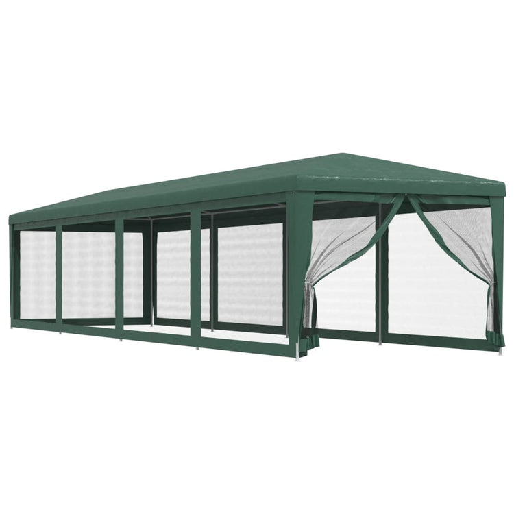 Tente de fête Vidaxl avec des parois latérales de 10 maille 3x12 m vert HDPE