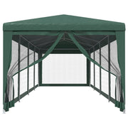 Tente de fête Vidaxl avec des parois latérales de 10 maille 3x12 m vert HDPE - afbeelding 3