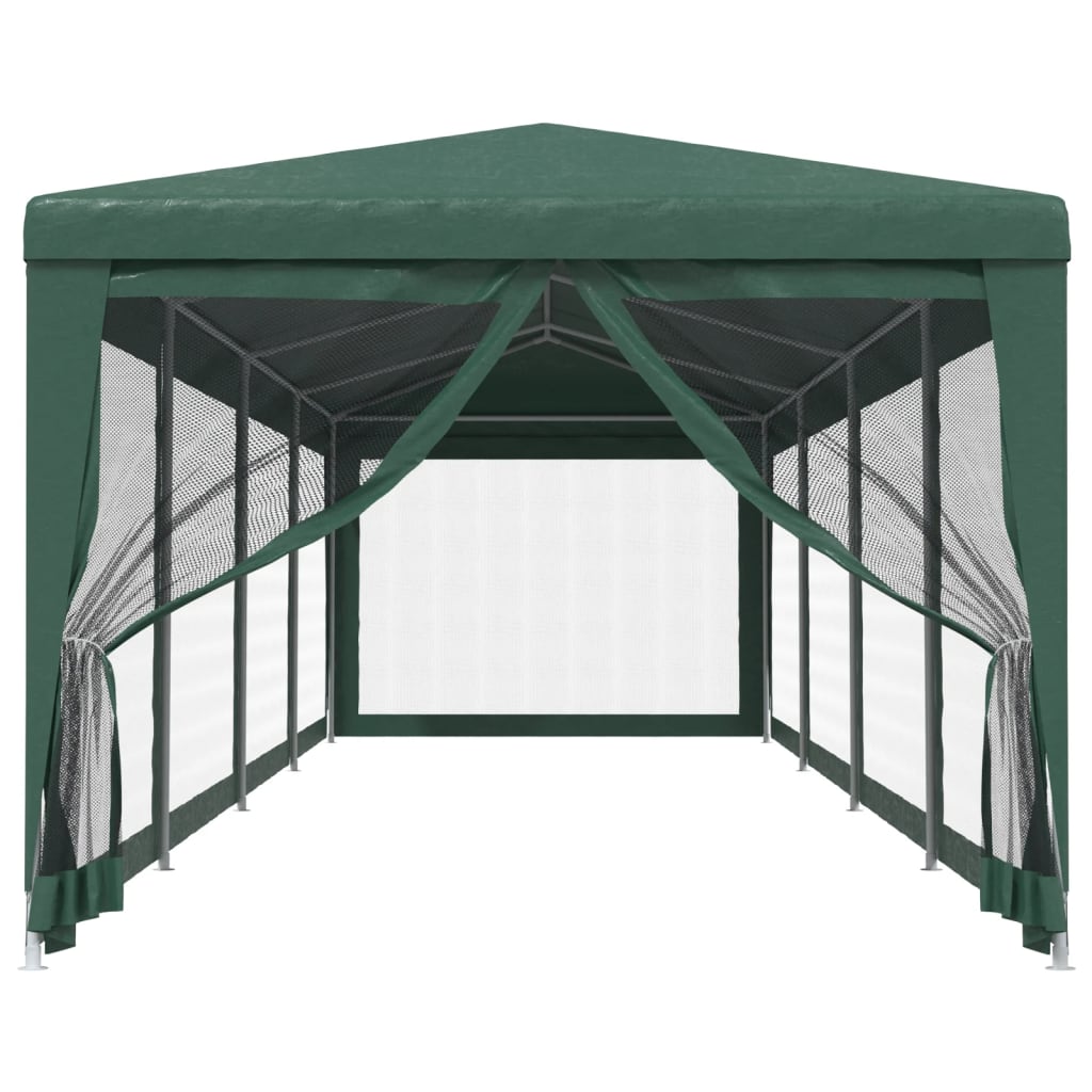 Tente de fête Vidaxl avec des parois latérales de 10 maille 3x12 m vert HDPE
