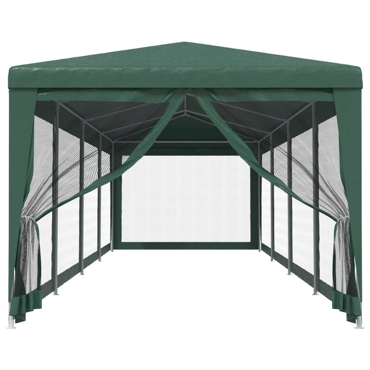 Tente de fête Vidaxl avec des parois latérales de 10 maille 3x12 m vert HDPE
