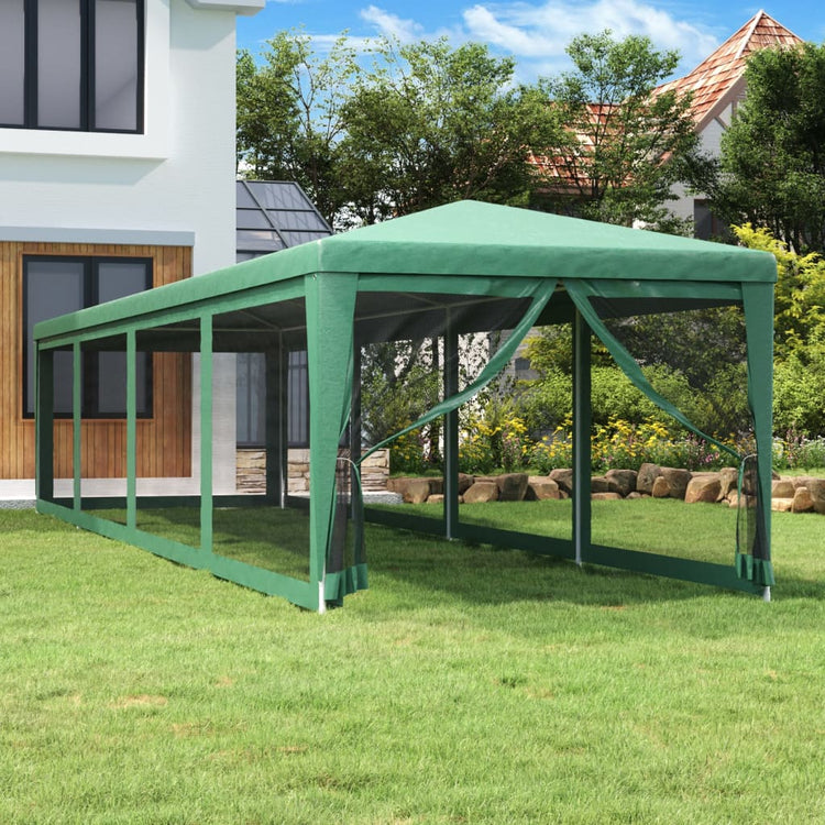 Tente de fête Vidaxl avec des parois latérales de 10 maille 3x12 m vert HDPE