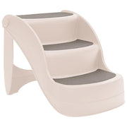 Vidaxl Dog Staircase 3 étapes pliables 50x38x38 cm Couleur de crème en plastique - afbeelding 2