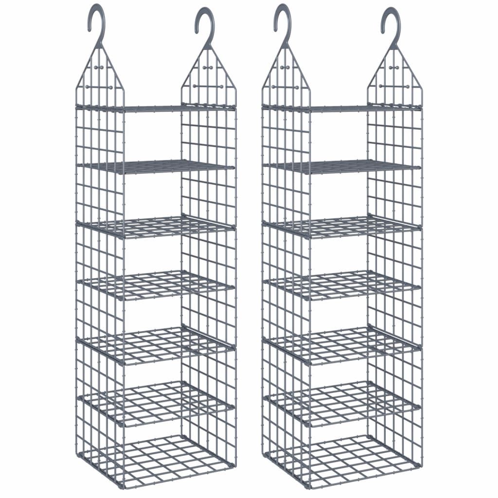 Vidaxl Hanging Placboard Organisateurs 2 ST avec 7 étagères