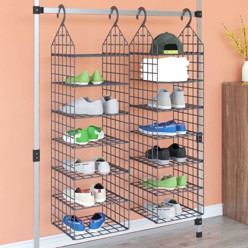 Vidaxl Hanging Placboard Organisateurs 2 ST avec 7 étagères