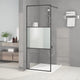Vidaxl Walk-In Walking Mur 80x195 cm Halfmat Esg Verre noir