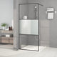 Vidaxl Walk-In Walking Mur 90x195 cm Half-Mat Esg Verre noir
