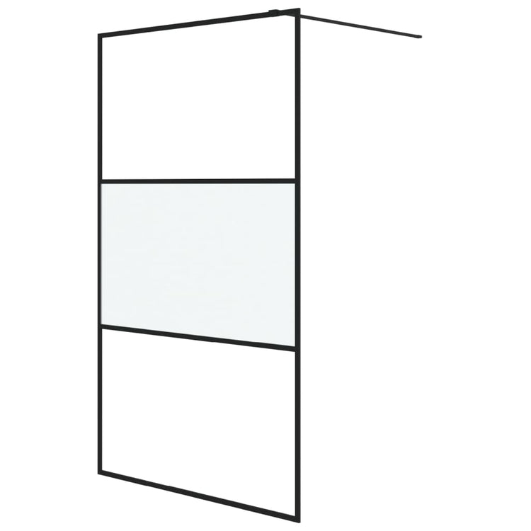 Vidaxl Walk-In Walking Walk 115x195 cm Halfmat Esg-glas noir