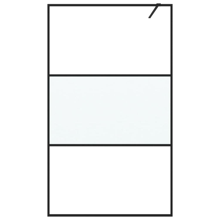 Vidaxl Walk-In Walking Walk 115x195 cm Halfmat Esg-glas noir