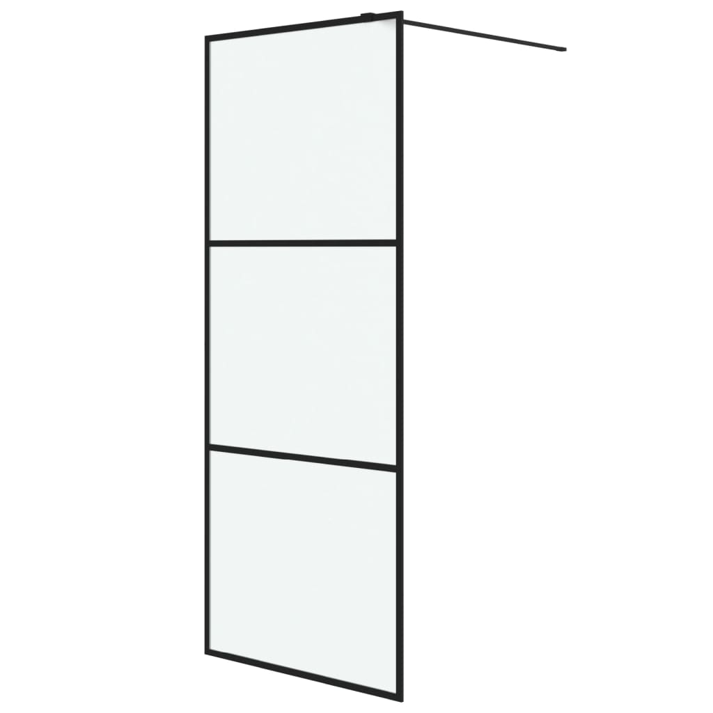 Vidaxl Walk-In Walk Murn 80x195 cm Mat Esg Verre noir