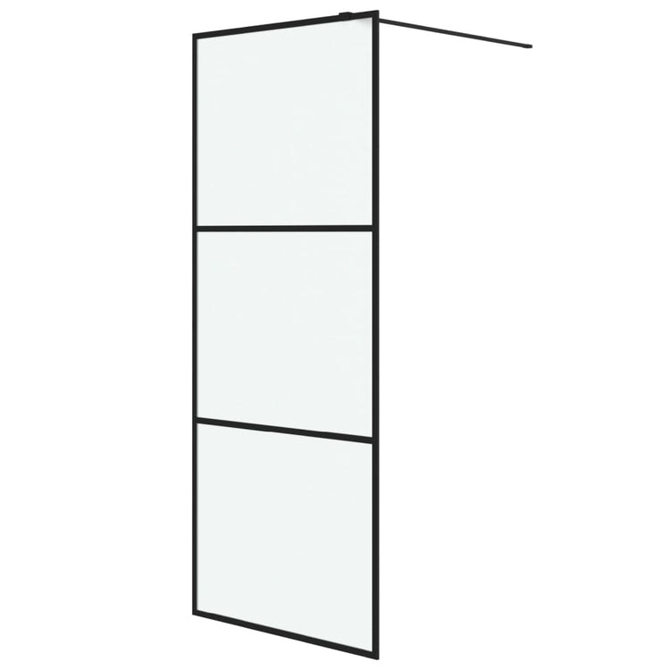 Vidaxl Walk-In Walk Murn 80x195 cm Mat Esg Verre noir