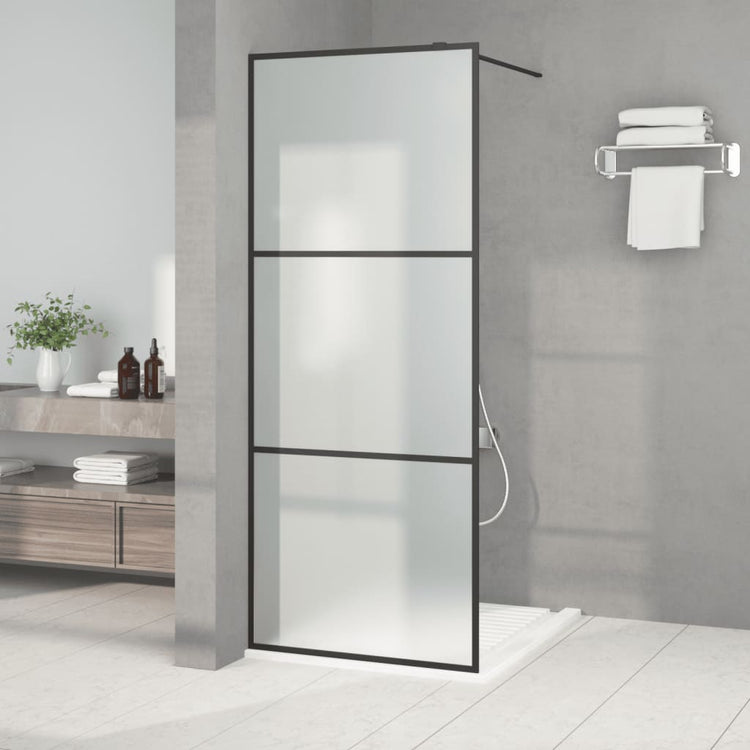 Vidaxl Walk-In Walk Murn 80x195 cm Mat Esg Verre noir