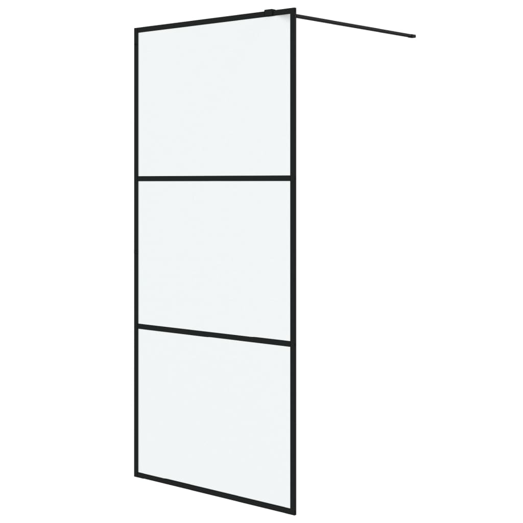 Vidaxl Walk-In Walk Murn 90x195 cm mat esg verre noir