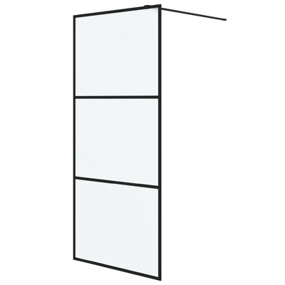 Vidaxl Walk-In Walk Murn 90x195 cm mat esg verre noir