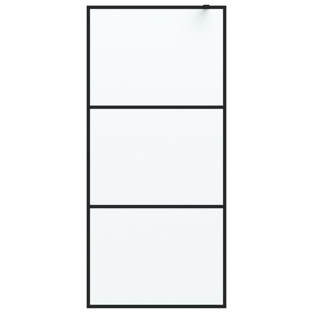 Vidaxl Walk-In Walk Murn 90x195 cm mat esg verre noir