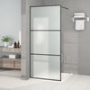 Vidaxl Walk-In Walk Murn 90x195 cm mat esg verre noir