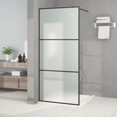 Vidaxl Walk-In Walk Murn 90x195 cm mat esg verre noir