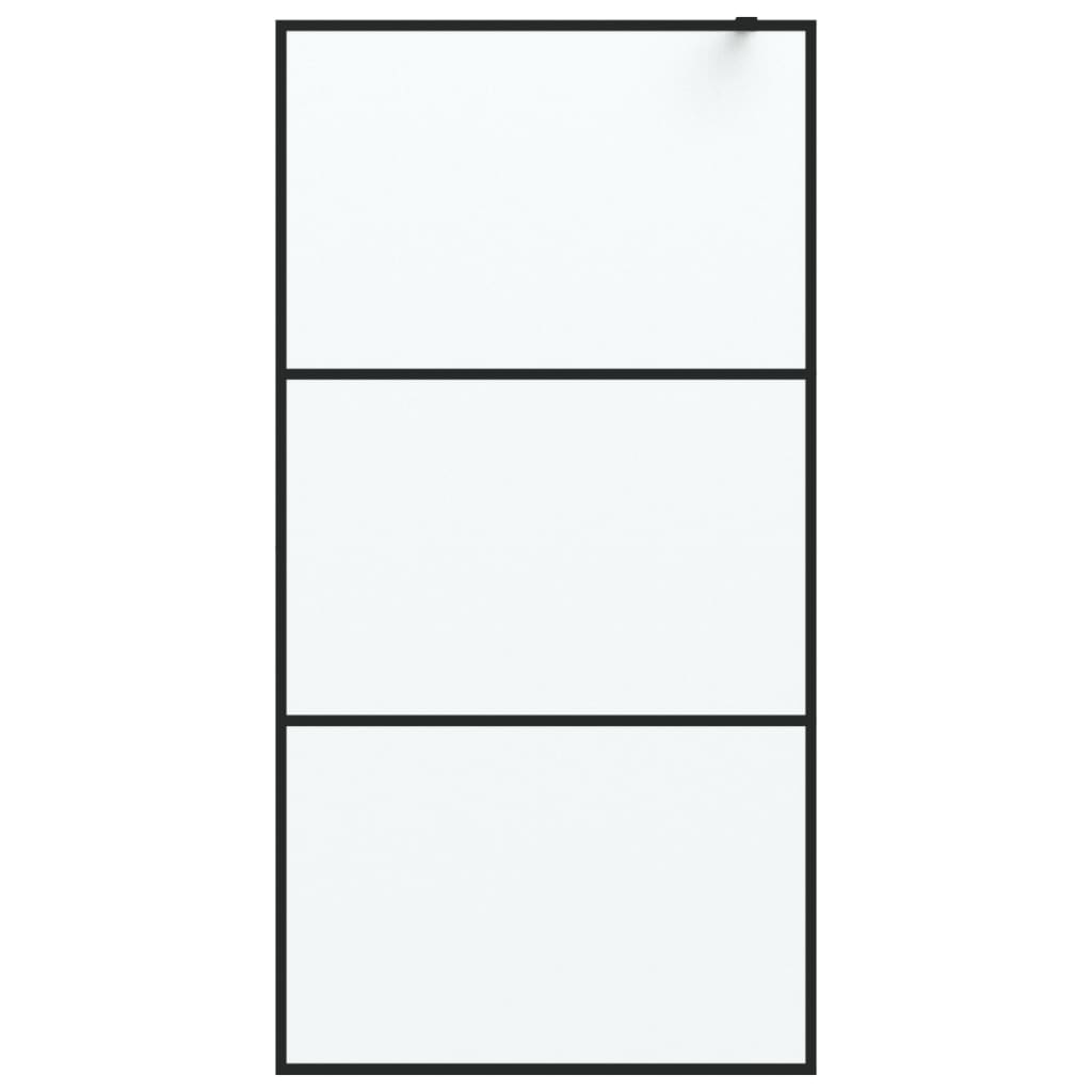 Vidaxl Walk-In Walk Murn 100x195 cm Matte Esg Verre noir