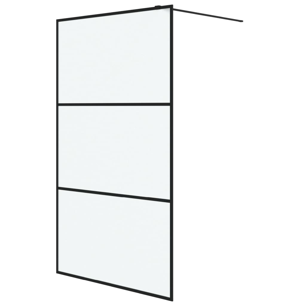 Vidaxl Walk-In Walk Murn 115x195 cm mat esg verre noir